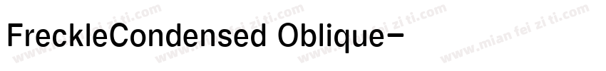 FreckleCondensed Oblique字体转换